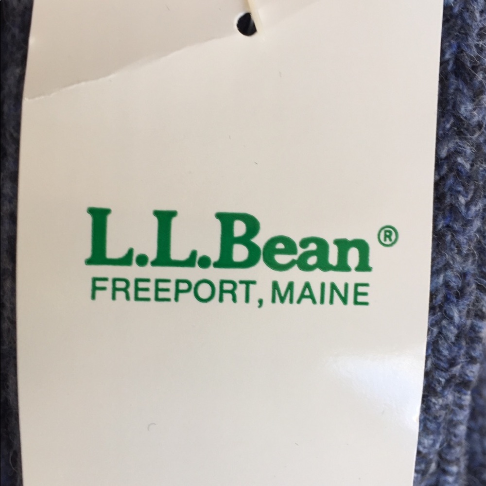 L.L. Bean stretch wool socks Indigo SZ 9-11 NEW - Picture 6 of 8
